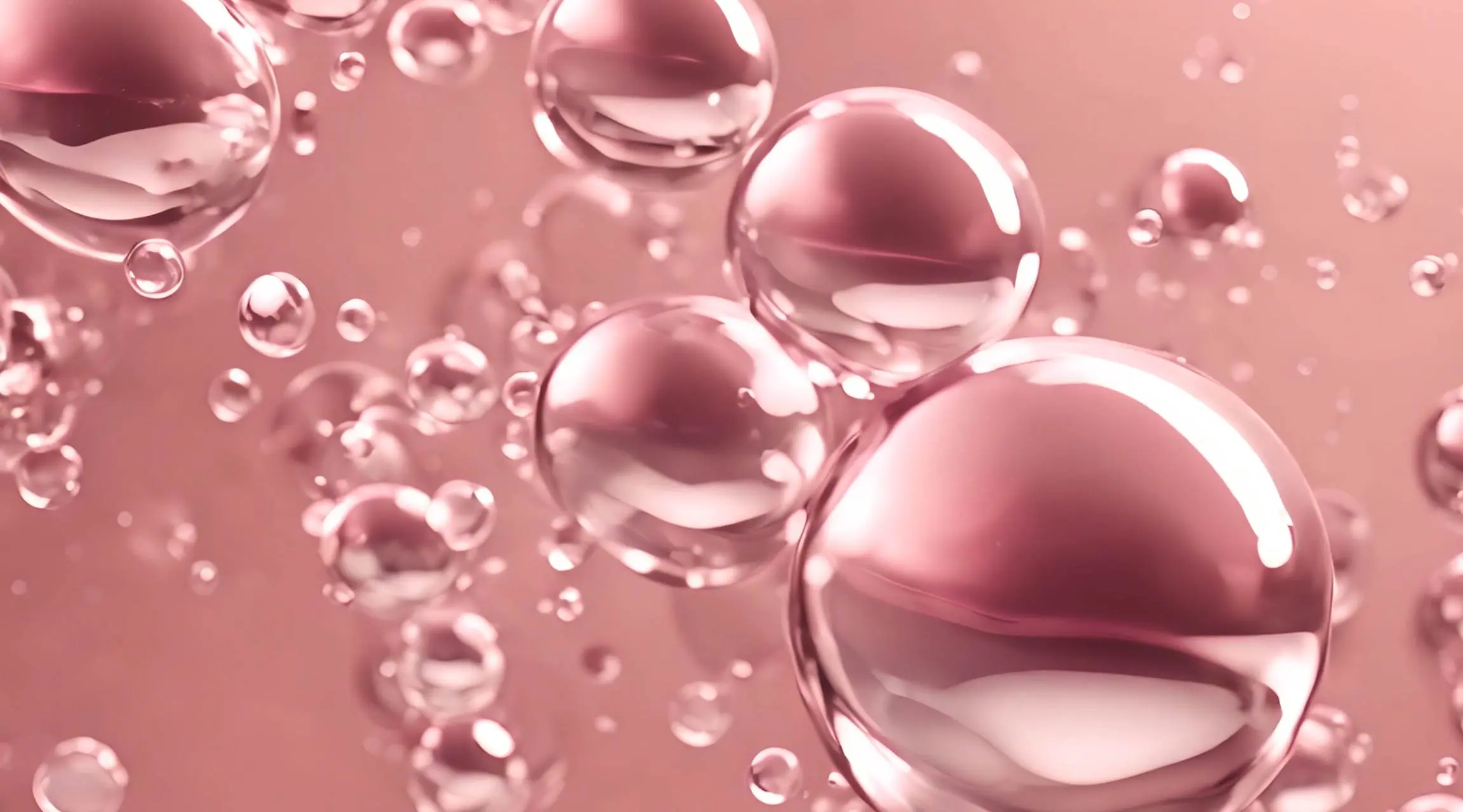 Close-Up of Pink Water Drops HD Motion Graphics Video